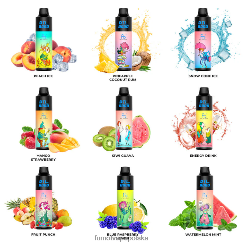 Fumot DTL 8000 jednorazowy długopis do waporyzacji - 16ml (1 szt.) - Fumot Vape Online Shop 2ZVZ60420 pani zabójczyni