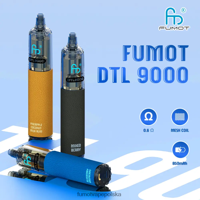 Fumot DTL jednorazowy długopis vape 9000- 18ml (1 szt.) - Fumot Sklep 2ZVZ60378 woda mineralna