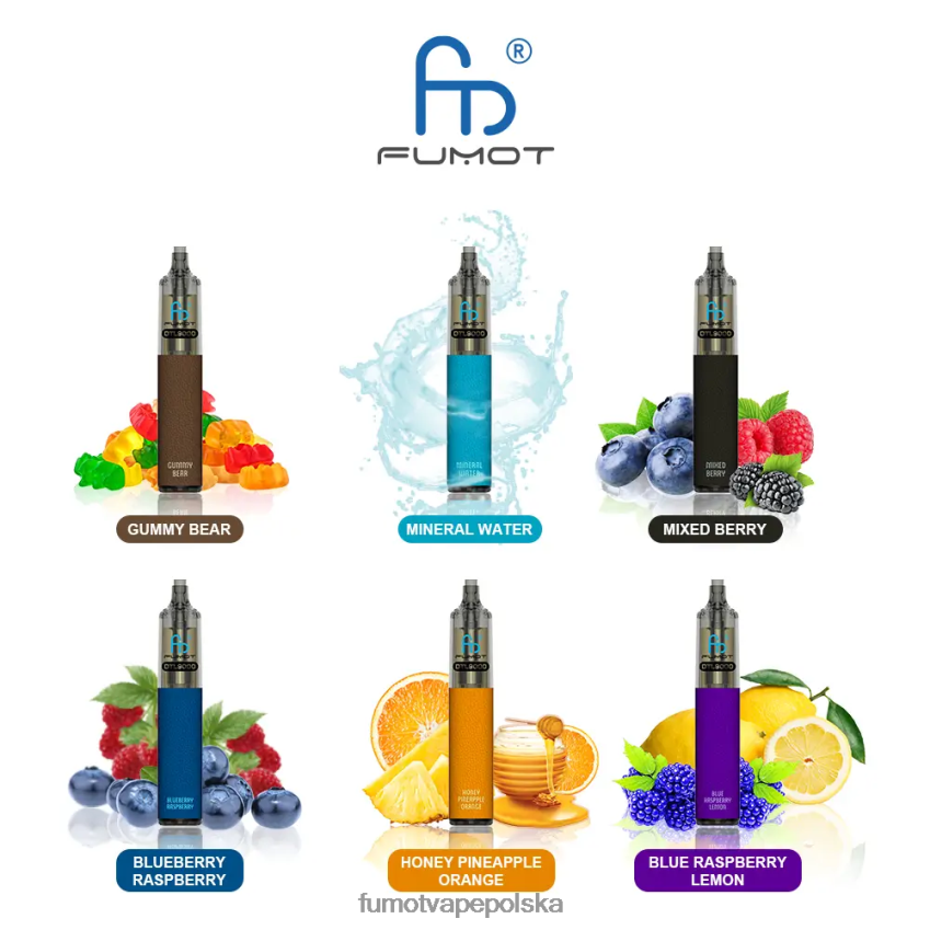 Fumot DTL jednorazowy długopis vape 9000- 18ml (1 szt.) - Fumot Vape Online Shop 2ZVZ60380 zmiksowane jagody