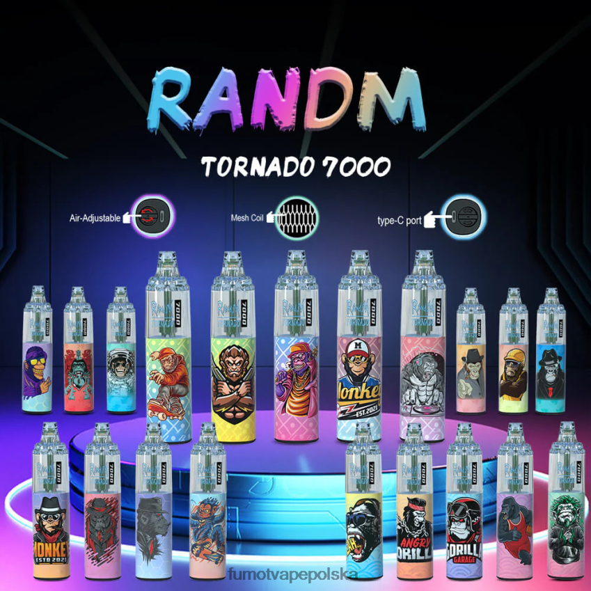 Fumot Tornado 14 ml (1 sztuka) jednorazowy długopis 7000 - Fumot Tech 2ZVZ6089 rum pinacolada