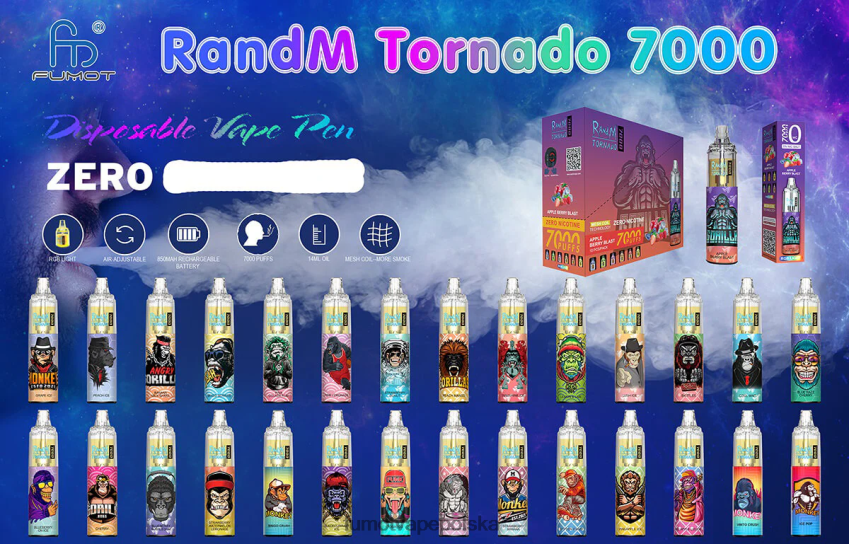 Fumot Tornado 7000 jednorazowy długopis vape 0% - 14ml (1 szt.) - Fumot Cena 2ZVZ60533 lód z czerwonych jabłek