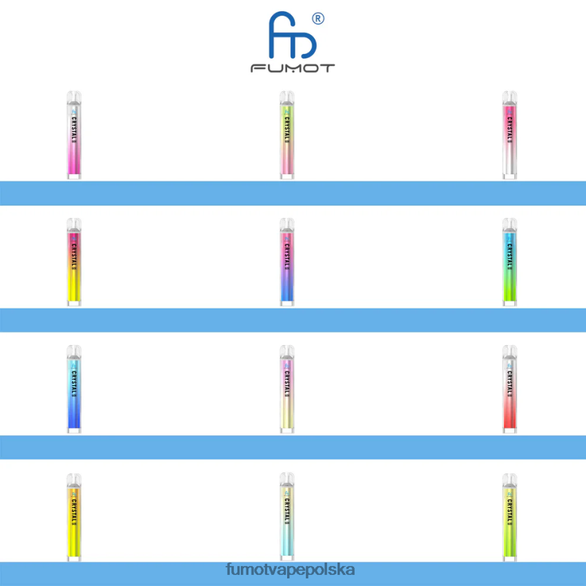 Fumot Crystal Jednorazowy waporyzator o pojemności 2 ml (zestaw 3 sztuk) - zgodny z normą 600 tpd - Fumot Cena 2ZVZ60383 bujny lód