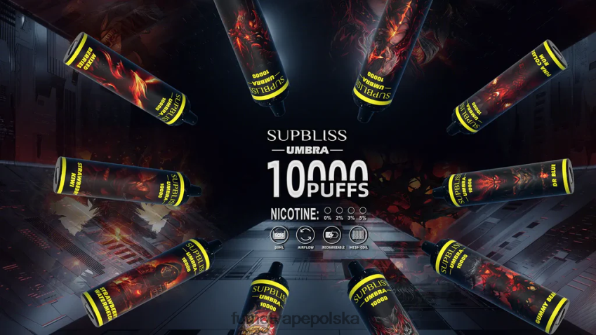 Fumot Supbliss Umbra 10000 (1 sztuka) jednorazowego długopisu vape - 20ml - Fumot Cena 2ZVZ60483 kiwi truskawkowe