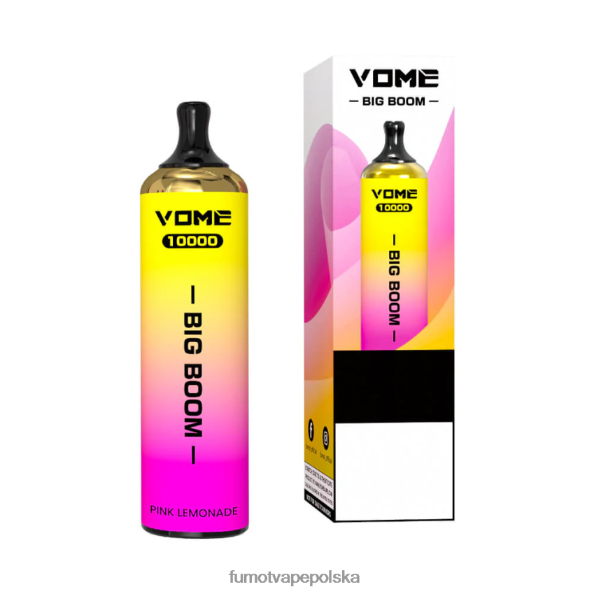 Fumot Vome Big Boom jednorazowy długopis vape 10000 - 20ml (1 szt.) - Fumot E Papieros 2ZVZ60447 różowa lemoniada