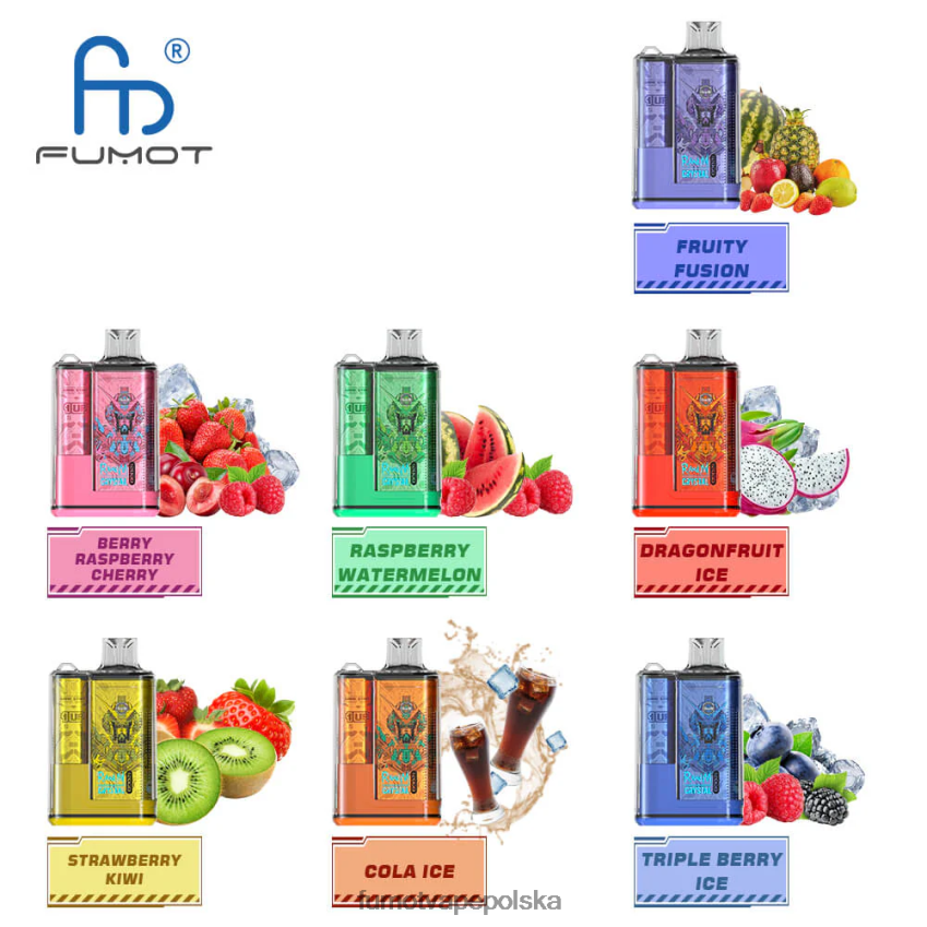 Fumot Crystal 1 sztuka - 12000 jednorazowych pudełek na vape 20ml - Fumot Polska 2ZVZ60272 mango na lodzie