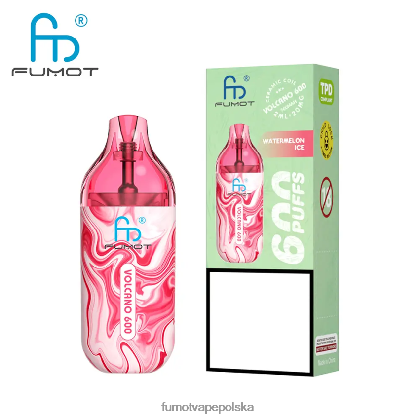 Fumot Volcano Waporyzator jednorazowy zgodny z normą 600 tpd - 2ml (zestaw 3 sztuki) - Fumot Vape Online Shop 2ZVZ60290 cytryna i limonka