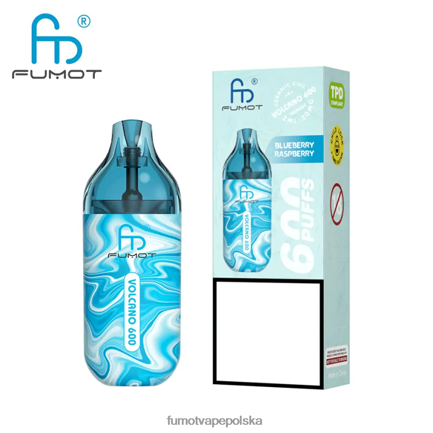 Fumot Volcano Waporyzator jednorazowy zgodny z normą 600 tpd - 2ml (zestaw 3 sztuki) - Fumot Vape Online Shop 2ZVZ60290 cytryna i limonka